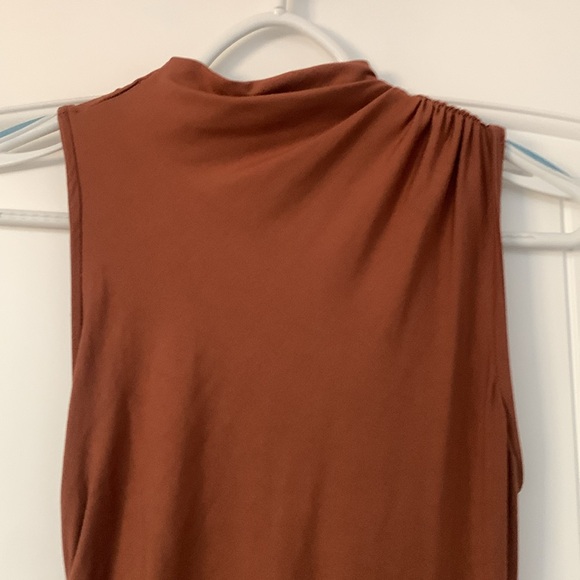 Elevated Presence Sleeveless Ruched Funnel Neck Midi Dress -NWT! - Picture 6 of 11